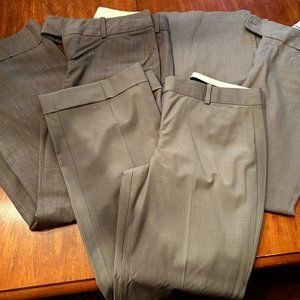 grey low cut wide leg trousers